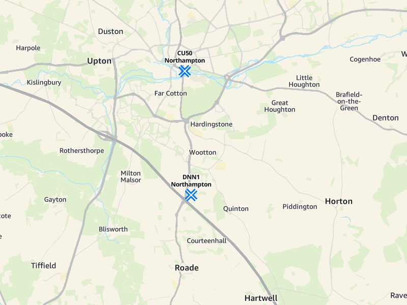 Map showing the  Amazon stations