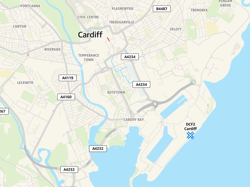 Map showing the  Amazon stations